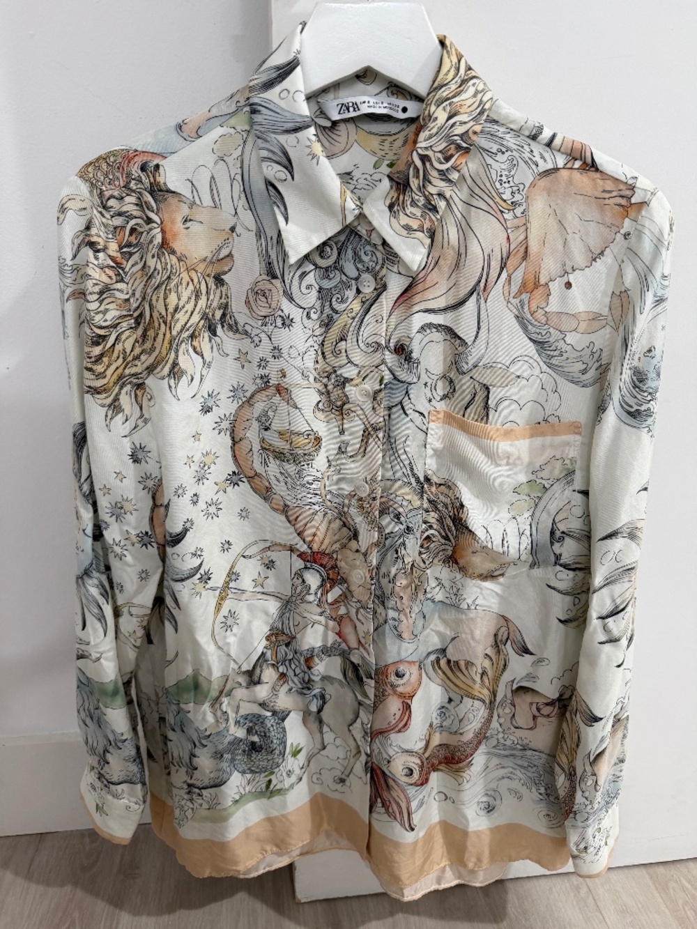 NWT ZARA SILK SHIRT & PANTS LIMITED EDITION SIZE